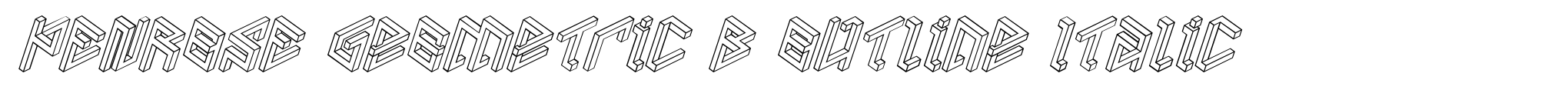 PENROSE Geometric B Outline Italic image